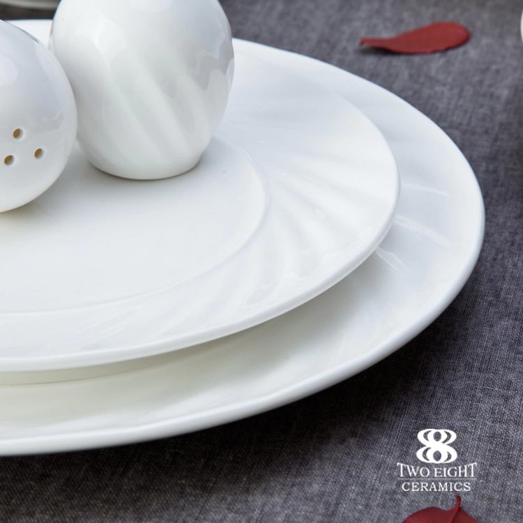 Wholesale dining plate set white, hotel & restaurant table ware