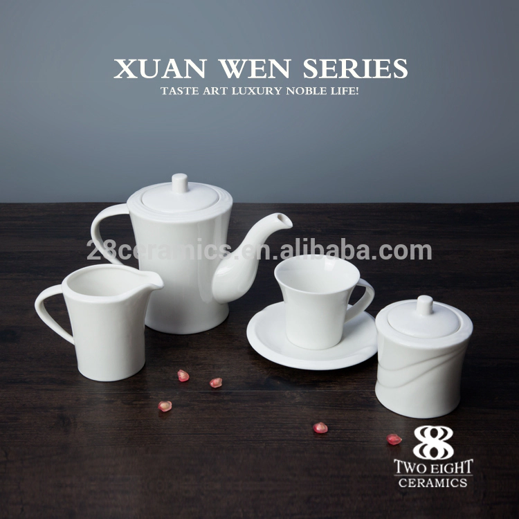 Durable Ceramic Wholesale tea cups saucers set for dining hall