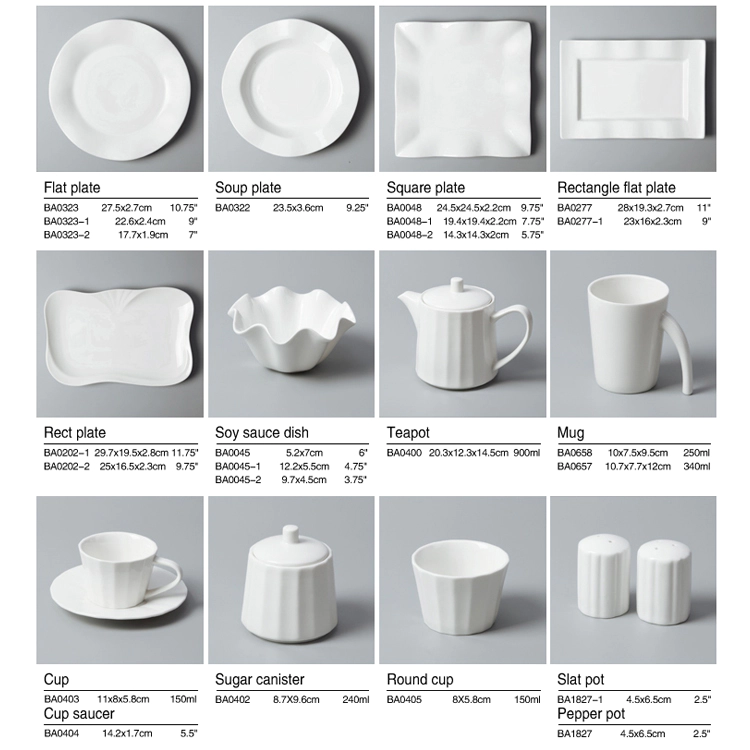 Top choice white porcelain dinnerware set