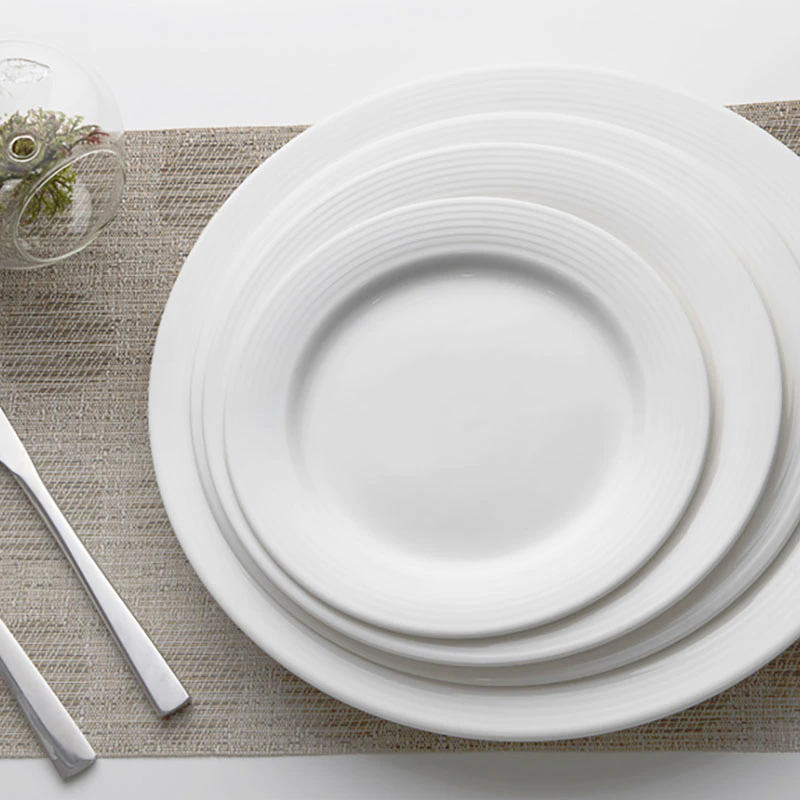 White Hotel Dinnerware Plate Sets, Restaurant Used Good Price Porcelain Tableware, Catering Luxury White Dinner Set/
