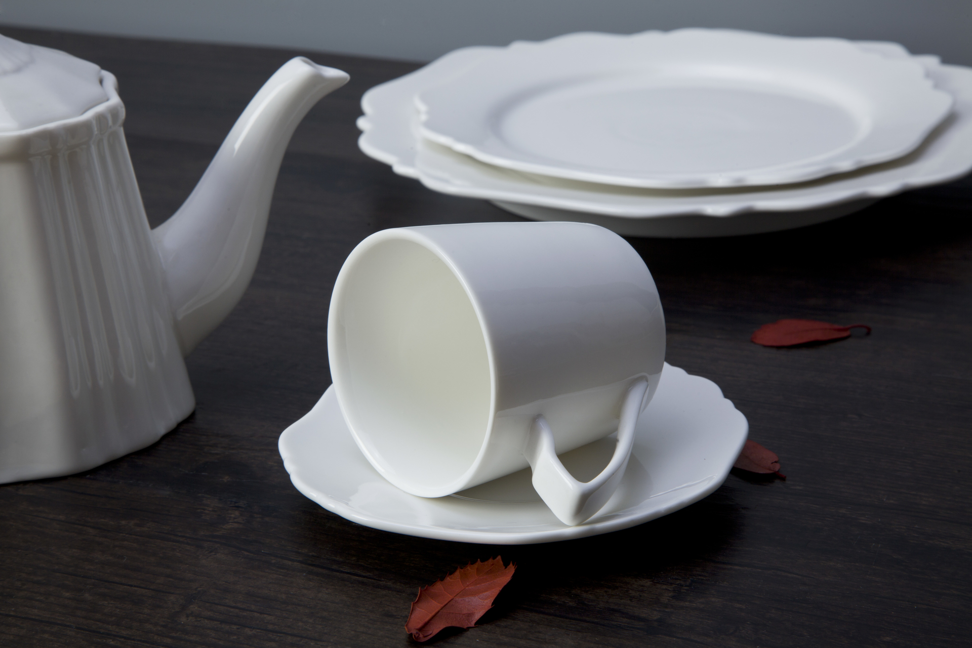 modern raised edge tableware ceramic plates dishes restaurant hotel restaurant tableware