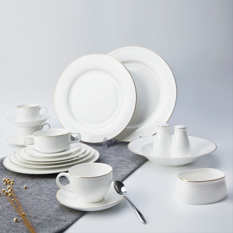 Hotel Restaurant Modern Luxury Dinnerware, Bone China Dinning Tableware from China, Wedding Plates Sets Dinnerware