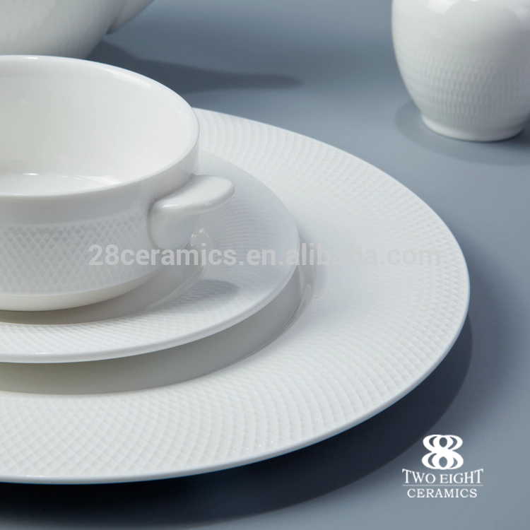 Hot style hotel & restaurant used crockery tableware elegant fine porcelain dinner set