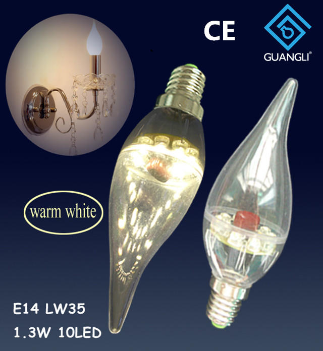 OEM LW35 110V 240V 1w E12 E14 led light bulb for candle light and night light wall lamp