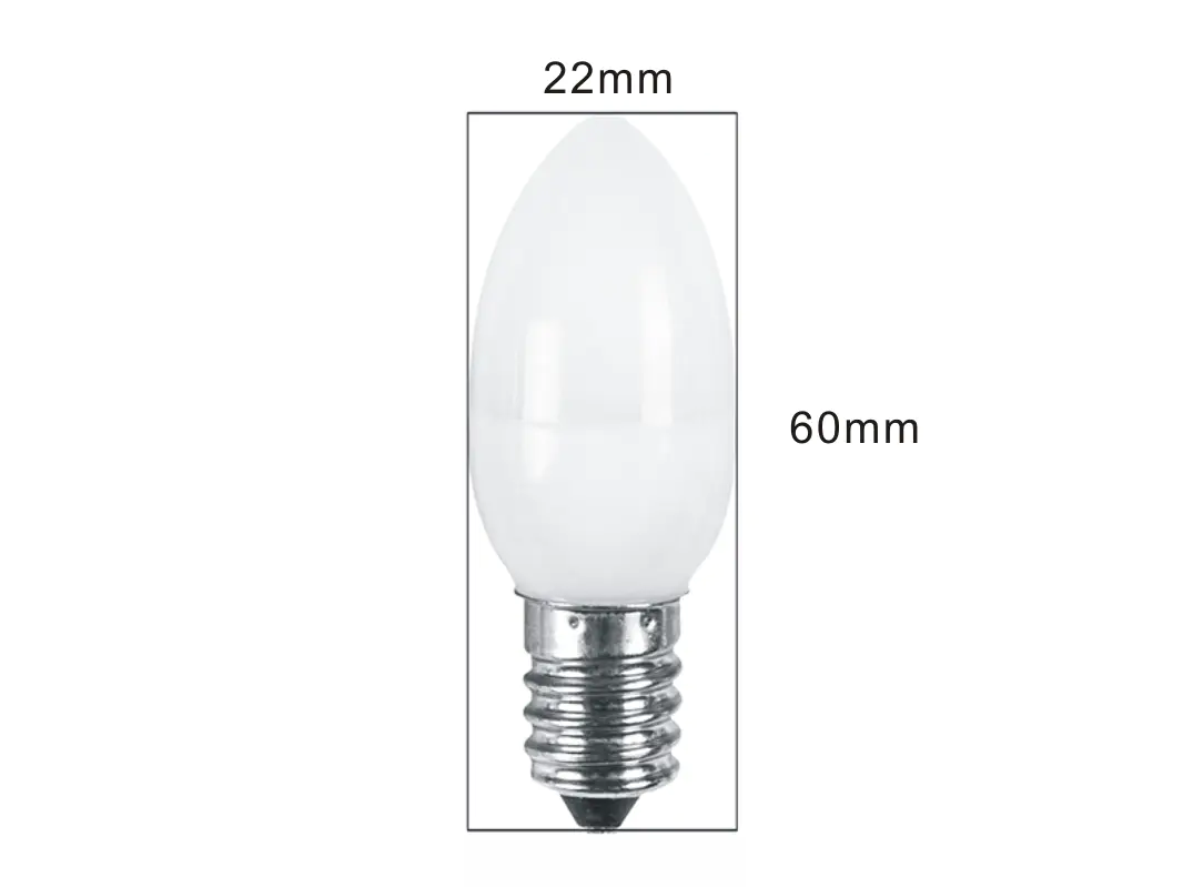 OEM C7 110V 240V 1w E12 E14 led light bulb for candle light and night light wall lamp