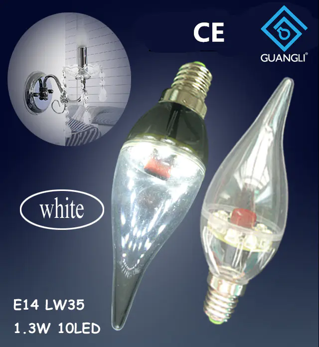 LW35 110V 240V 1w E12 E14 led light bulb for candle light and night light wall lamp