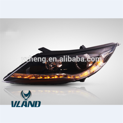 VLAND factory for Car Headlight for SPORTAGE LED Head light for 2011 2012 2013 2014-2018 for SPORTAGE Head lamp with angel eyes