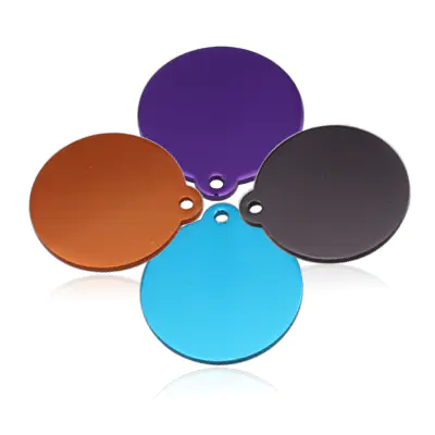 Round shape customized metal dog id tag