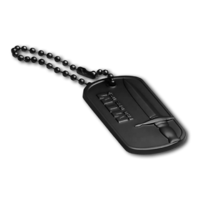Cheap wholesale 3d customized black military dog necklace tag