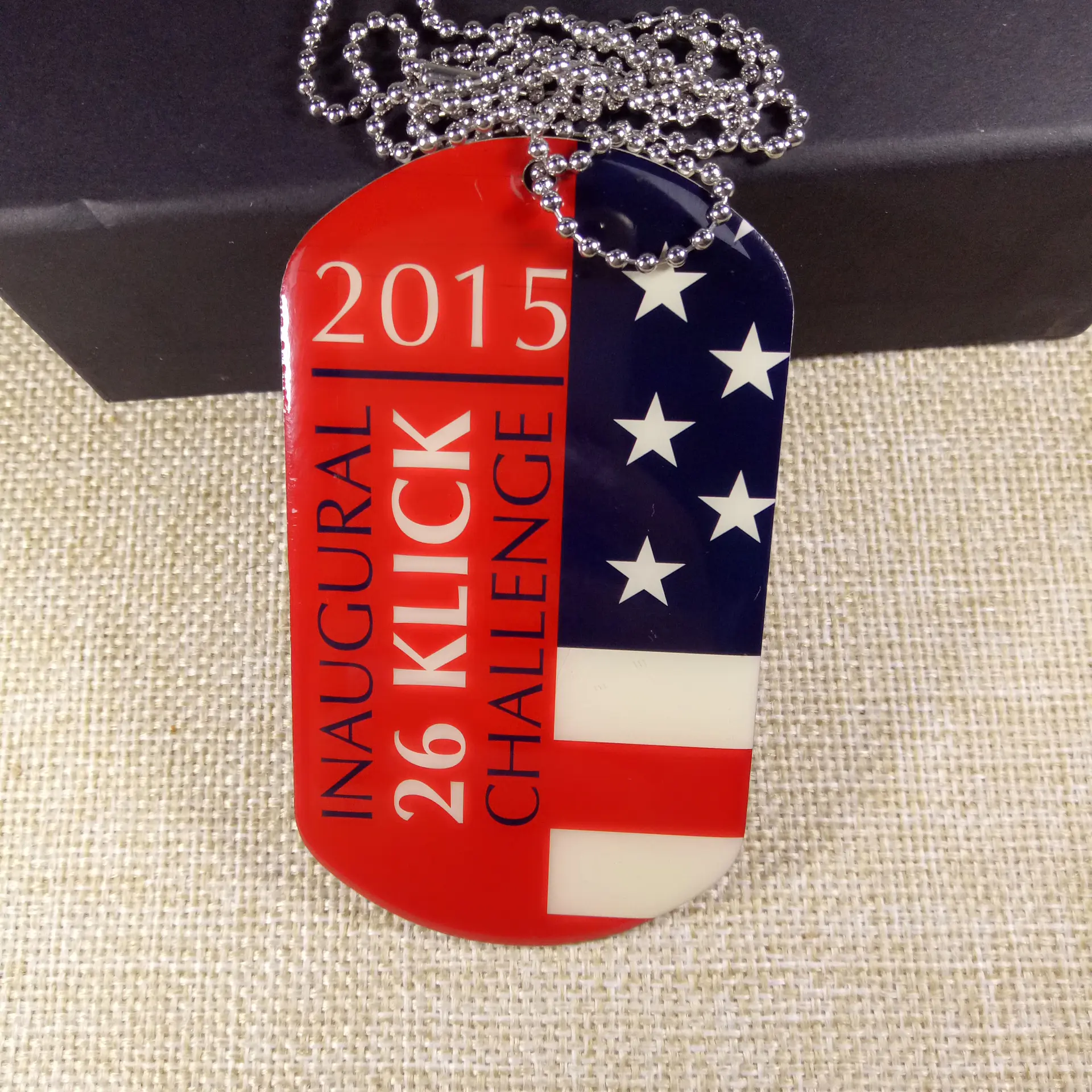 USA flag printed customized popular dog tag with logo printing and epoxy