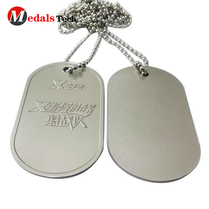 2019 bulk wholesale custom cheap metal blank military dog tag