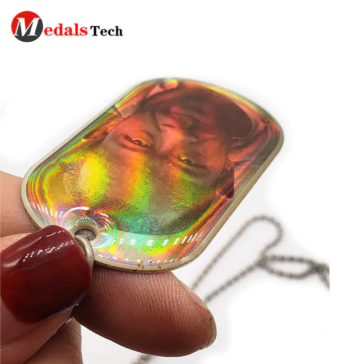 Cheap customized design printed epoxy funny dog tag necklace