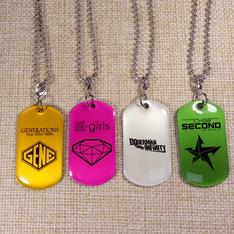 China manufacture wholesale customized printed dog tags with ball chain