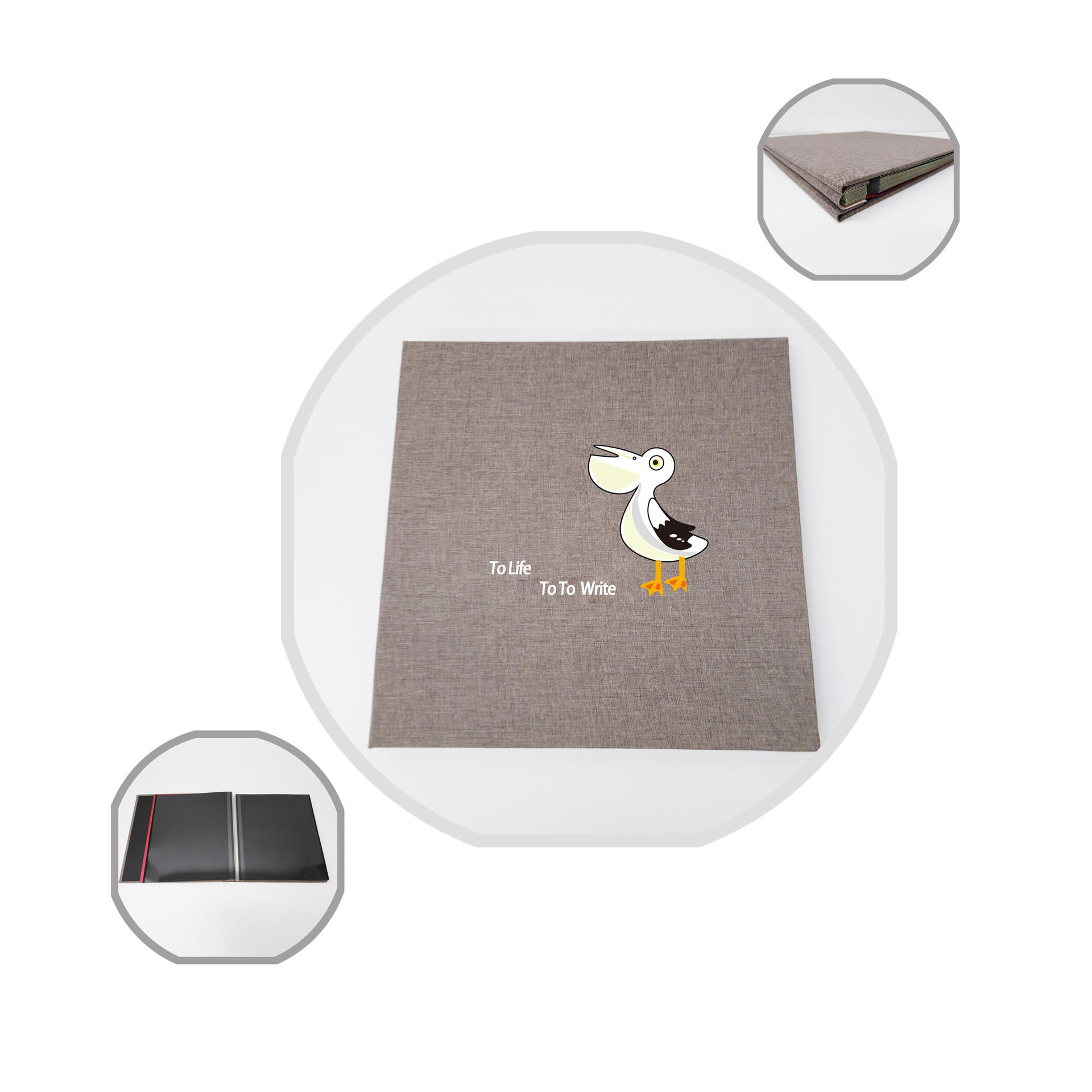 product-Linen Cover Girl Beautiful Photo Album With Adhesive Pages-Dezheng-img-1