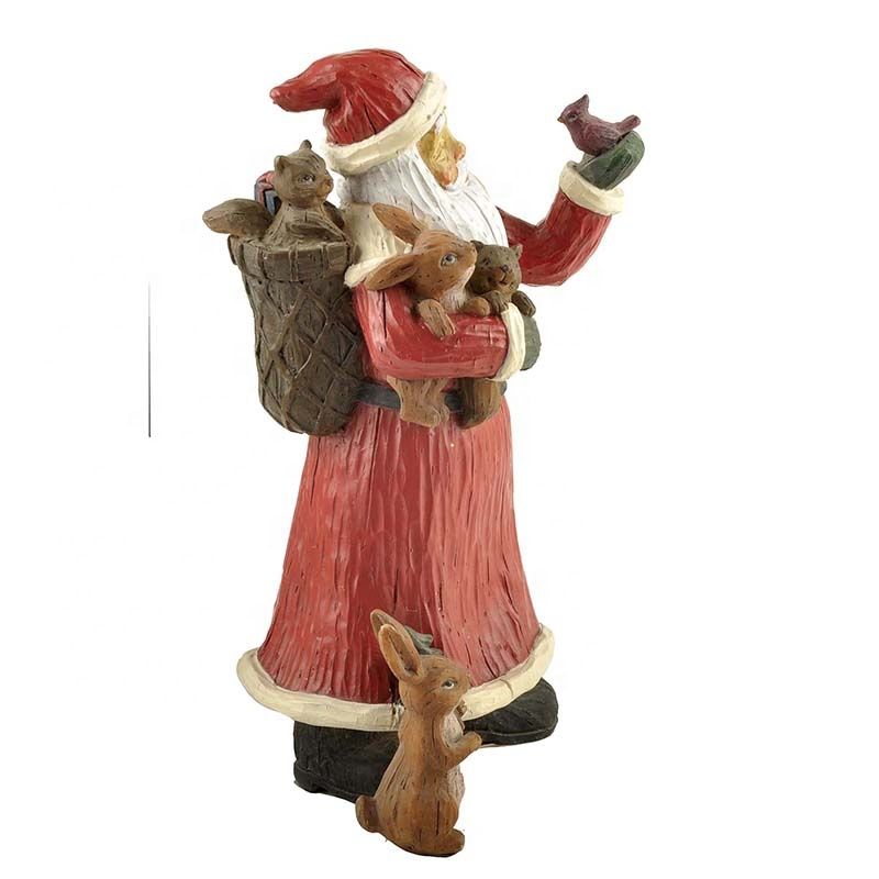 Polyresin decoration Santa figurine statue christmas craft gift