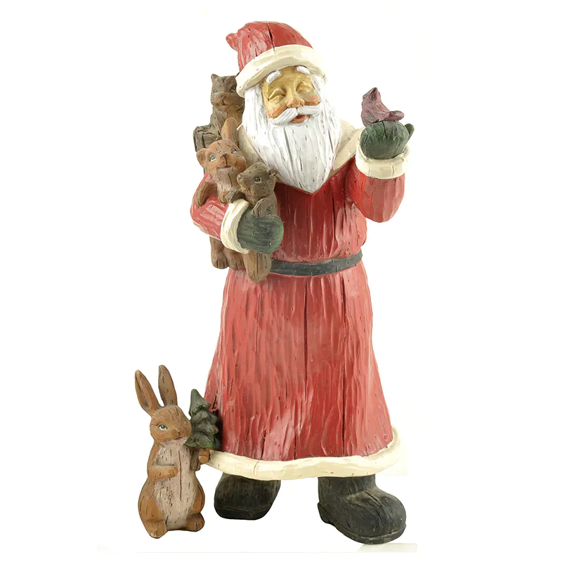 Polyresin decoration Santa figurine statue christmas craft gift