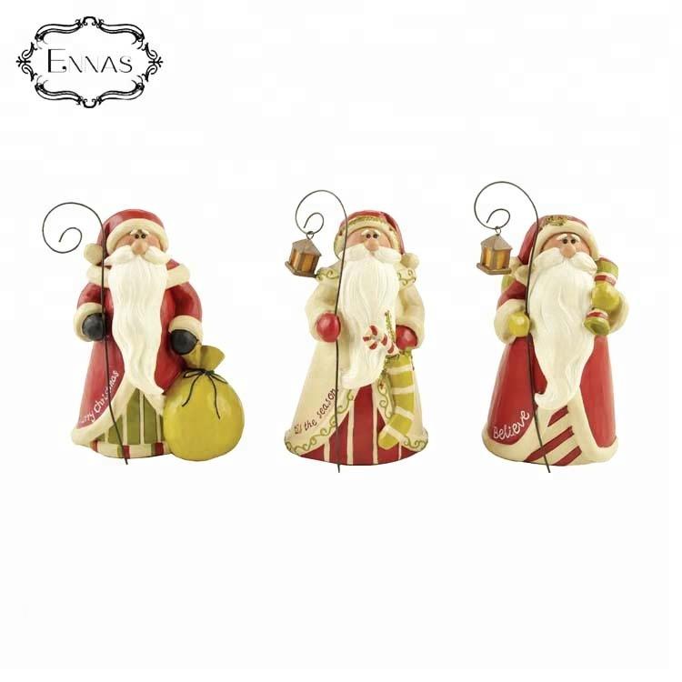 2020 Exquisite Santa Resin Figurine Resin Crafts Christmas Gift Christmas Decoration