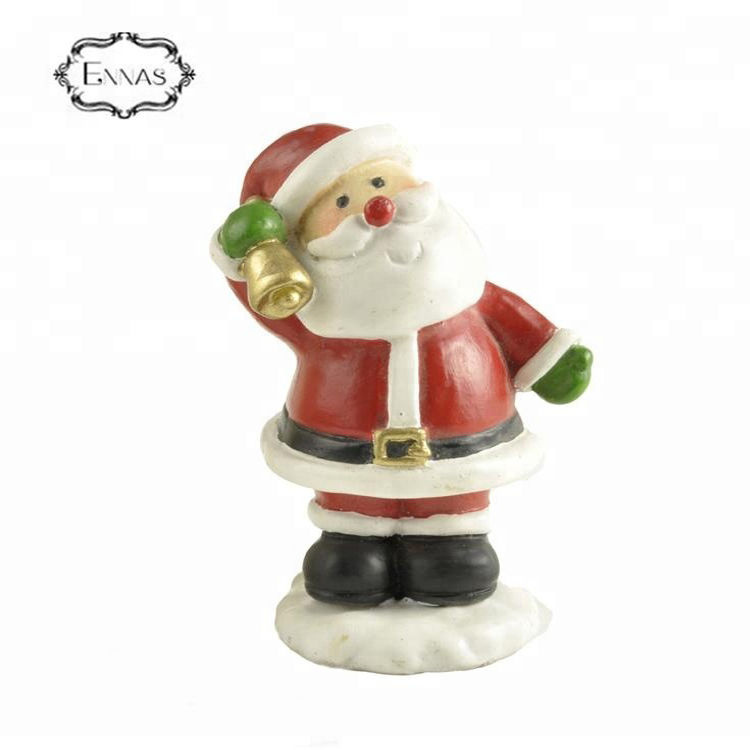 2019 Most popular resin small santa claus statues for christmas decoration