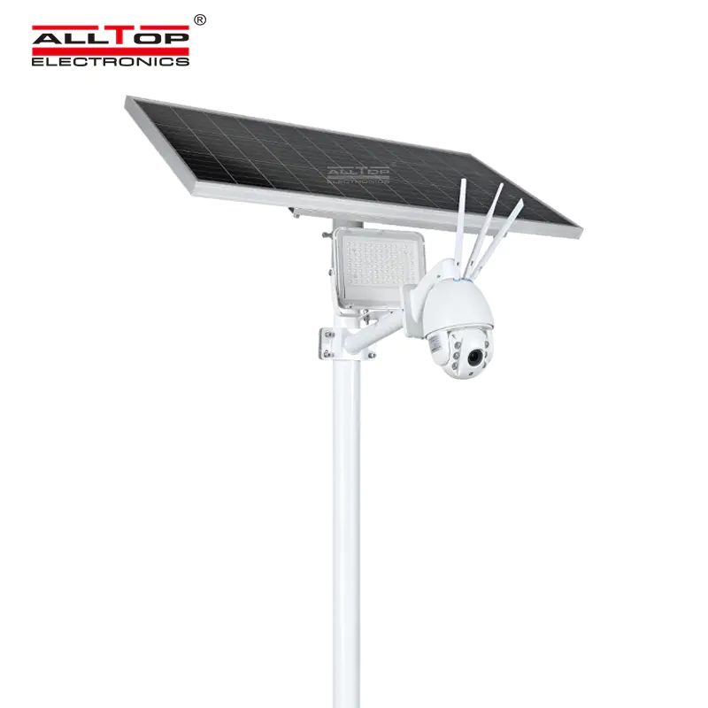ALLTOP Remote Wireless Control 80w Solar Flood Light With Wifi Cctv Camera