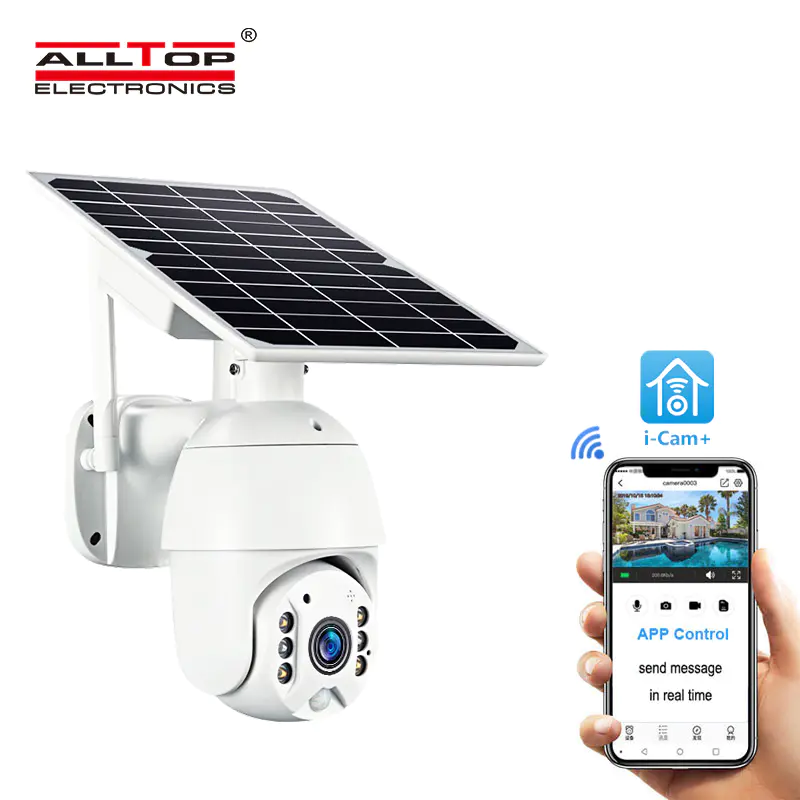 ALLTOP High Quality HD 1080P Wireless With Microphone PIR Sensor Solar PTZ Camera