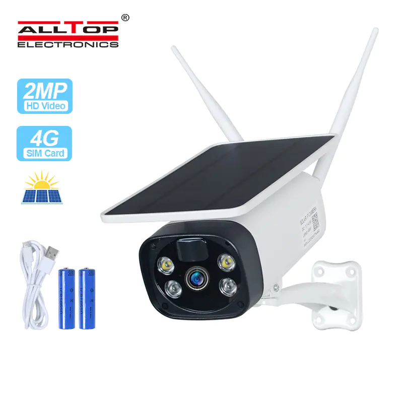 ALLTOP Outdoor 1080P Waterproof Wireless Security Surveillance Solar Panel Battery Powered WiFi IP Solar CCTV Camera