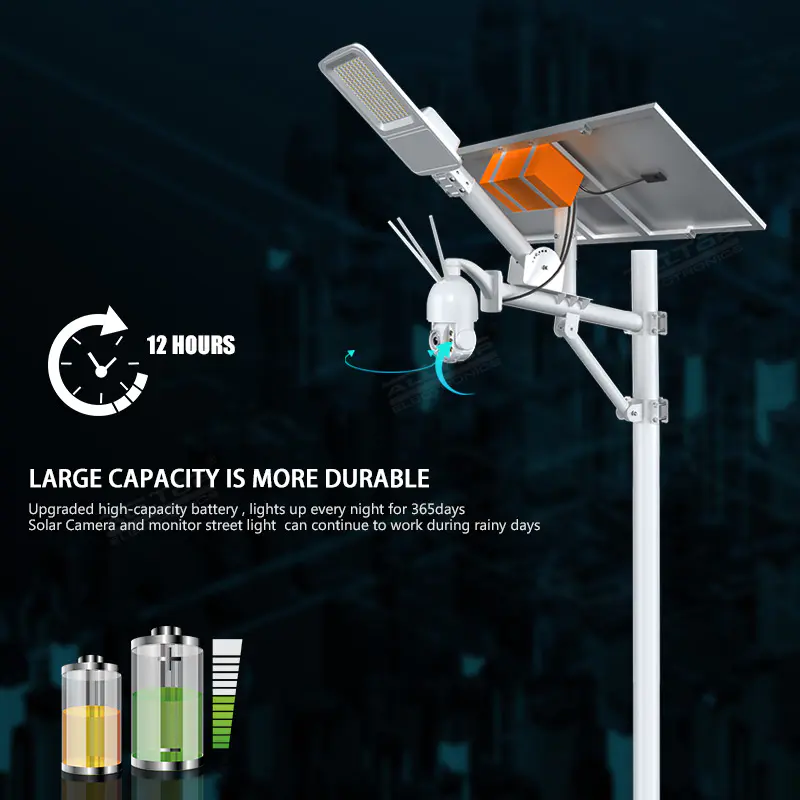 ALLTOP 2020 4g cctv 1080P outdoor solar wifi camera with solar led street light