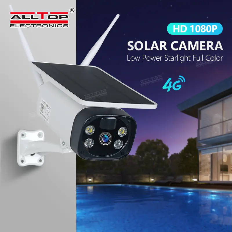 ALLTOP Outdoor 1080P Waterproof Wireless Security Surveillance Solar Panel Battery Powered WiFi IP Solar CCTV Camera