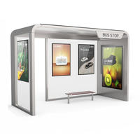 Stainless Steel Advertising Bus Stop Shelter