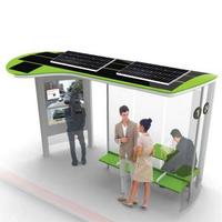 Custom design energy saving street solar bus stop manufacturer