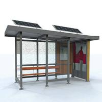 City public modern Stainless steel structure bus stop shelter design