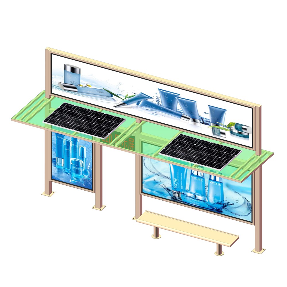 Modern bus station shelter design solar bus stop