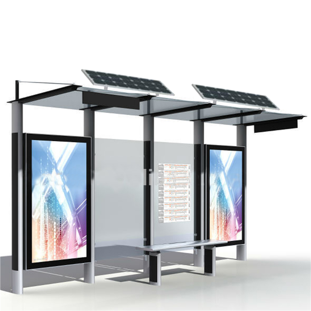 China manufacturer made solar bus stop shelter