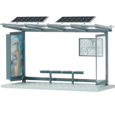 Customized Outdoor Advertising Solar Bus Station Shelter