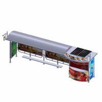 City popular hot sale outdoor energy-saving bus shelter solar vending kiosk bus shelter