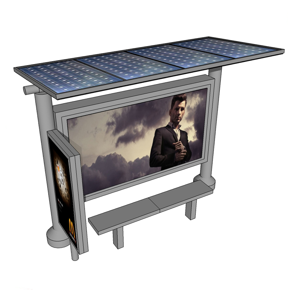 Factory Prices Advertisement Product Solar Bus Shelters
