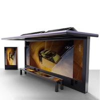 New Design Advertising Solar Bus Stop Shelter With LED Light Box