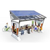 YEROO other outdoor advertising furniture solar power bus stop station price with light box
