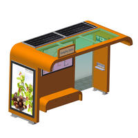 Customized Metal Solar Power Bus Stop Shelter
