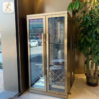 Freestanding Wholesale Compact Stainless Steel Compressor Wine Cooler Stand Large Red Wine Cooler Cabinet for Restaurant