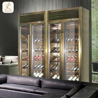SS316L chinese commercial alcohol bar whiskey storage cabinet restaurant stainless steel wine cabinet display