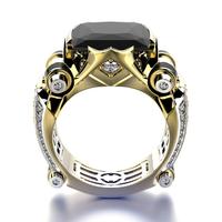 Male Style Gemstone Engagement Ring Separations Electroplated