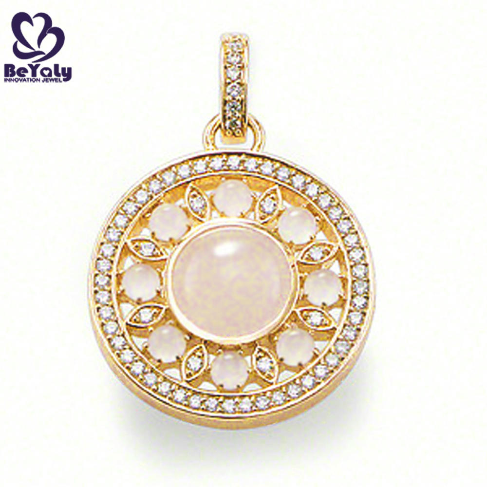 product-Nice gold plated 925 sun sterling silver diamond necklace-BEYALY-img-3