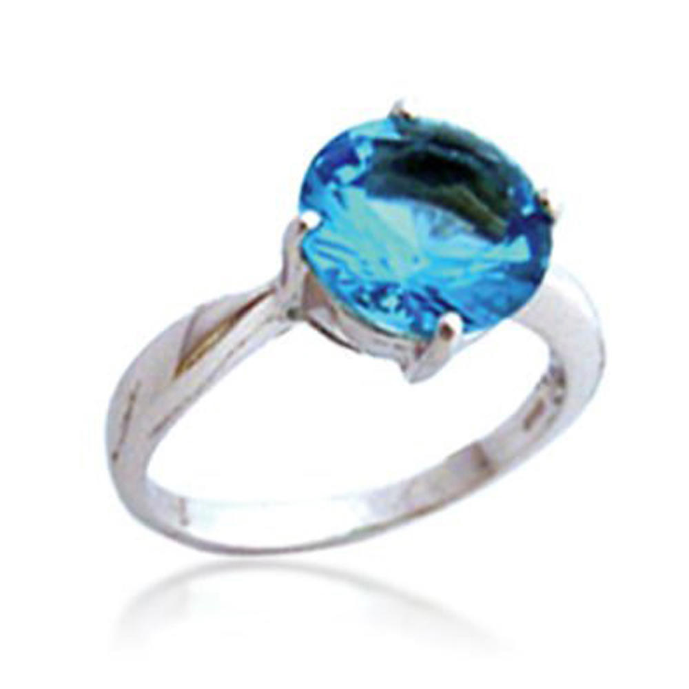 Simple aquamarine crystal stone silver diamond dress rings