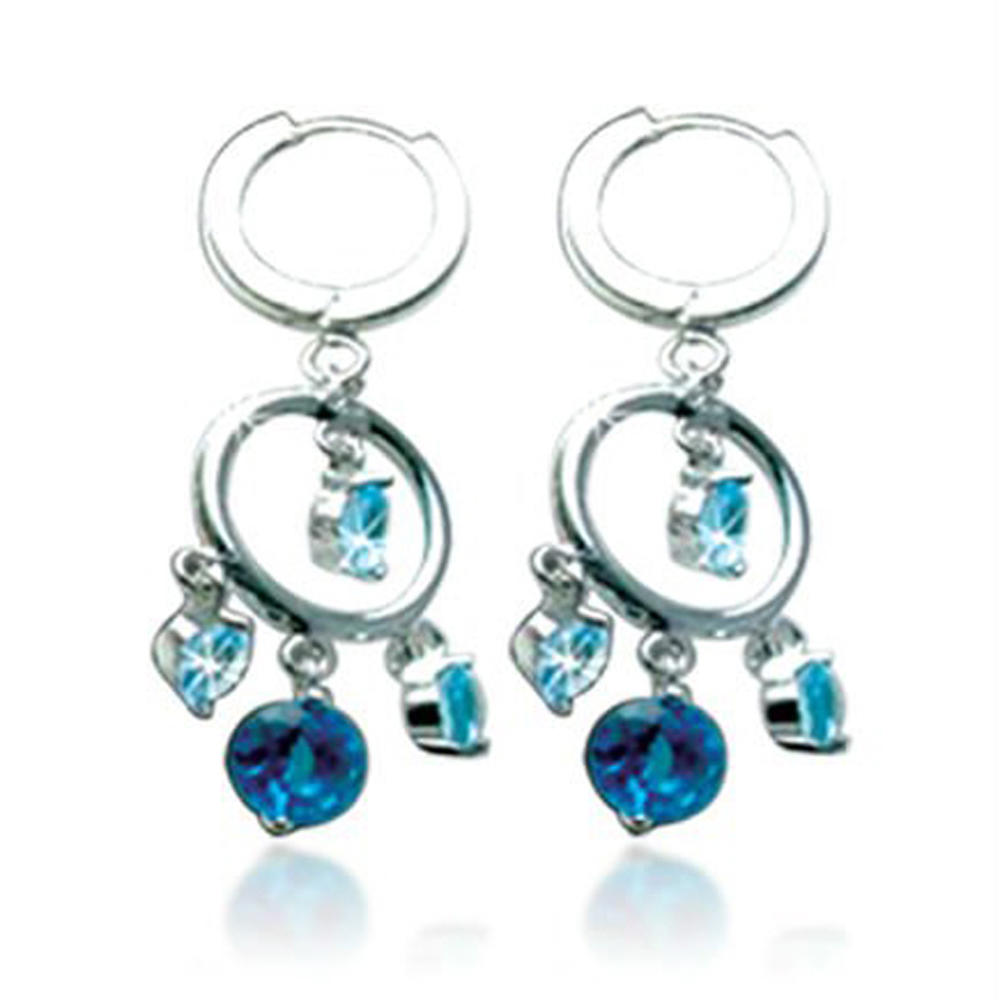product-Blue cz set silver jewelry wholesale colombian emerald earrings-BEYALY-img-3