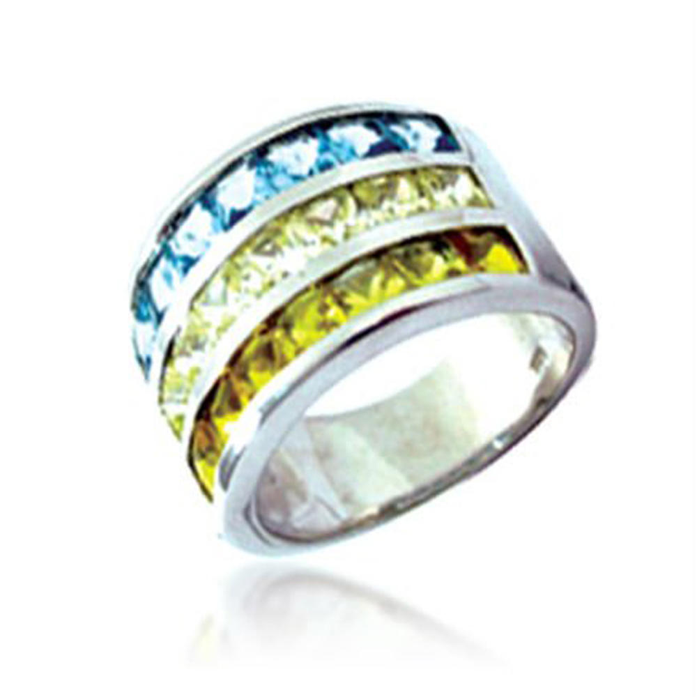 product-BEYALY-Blue stone inlaid set silver mens rings with emerald-img-2