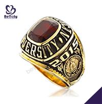 2015 university red stone wholesale 18k solid gold jewelry