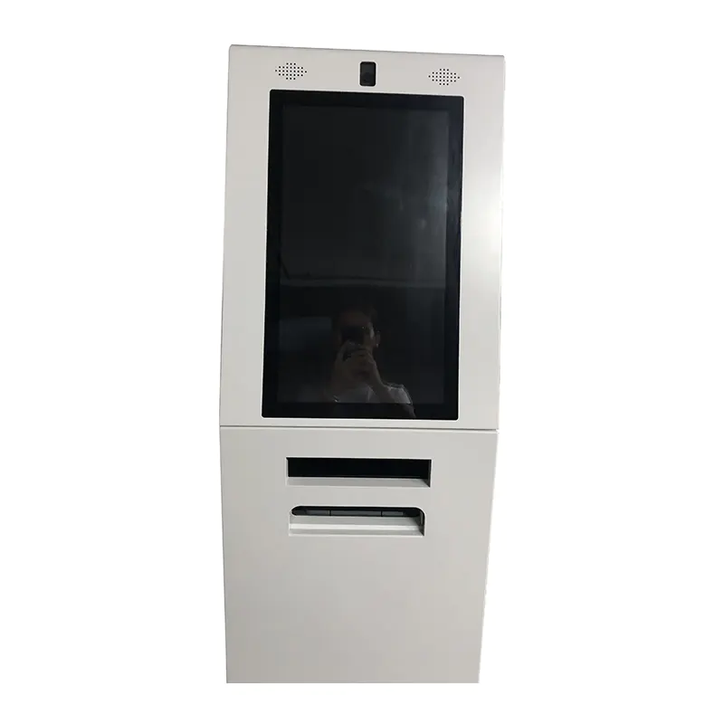 21.5 Inch Self Service Document Ticket Kiosk And Photo Printing Kiosk With A4 Document Scanner