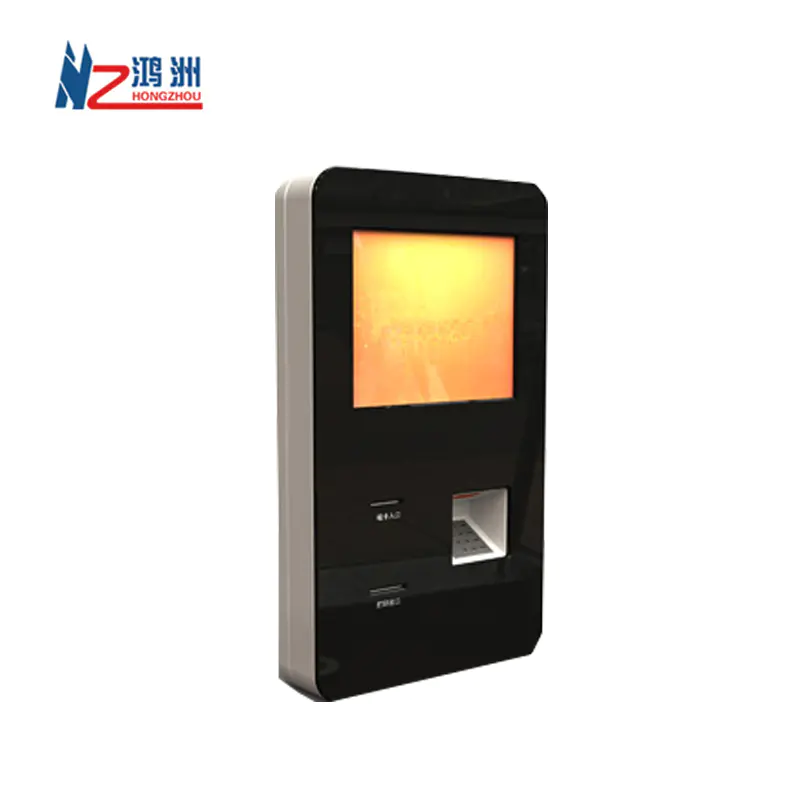 17 inch wall mounted touch screen kiosk with barcode and printer