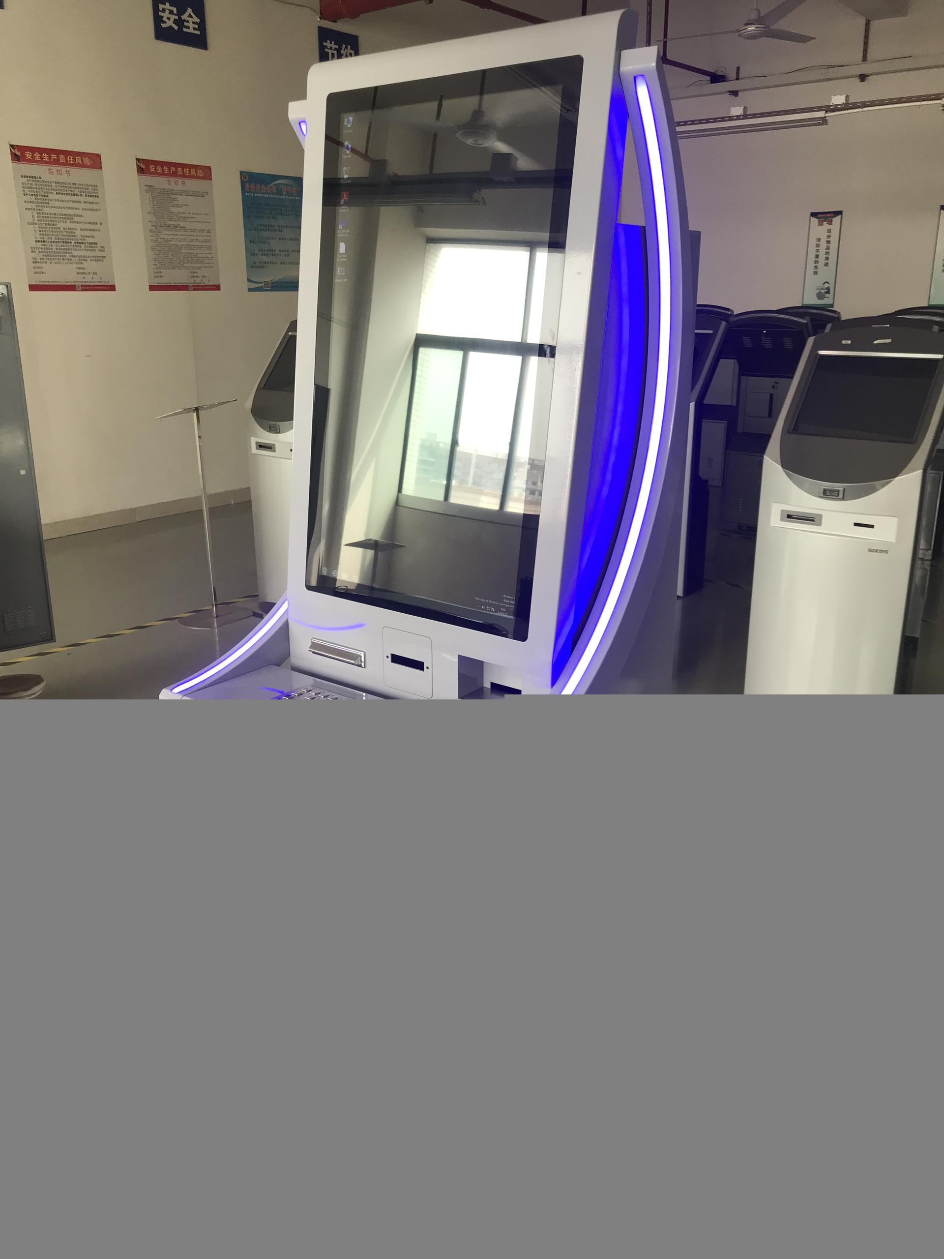 Floor Standing Touch Screen Self Service Top Up Kiosk With Cash in and Cash out