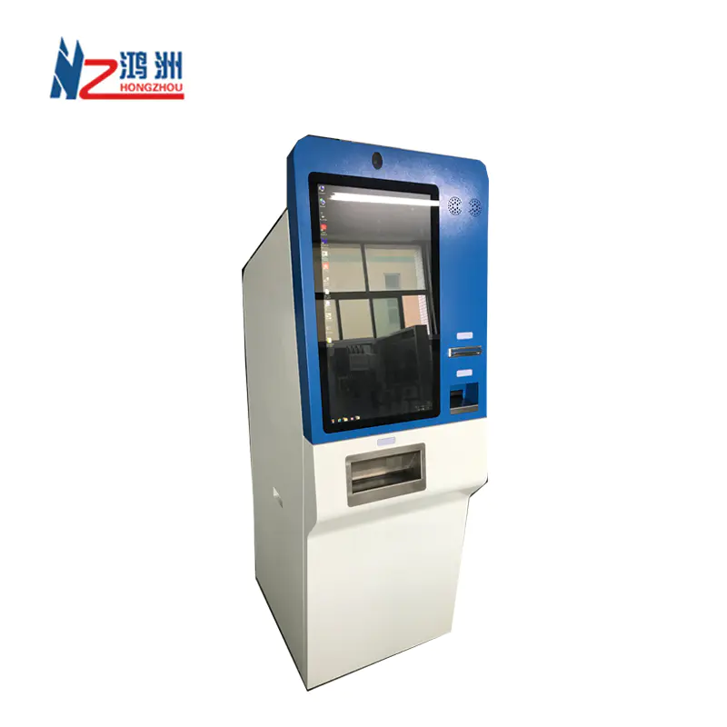 OEM exchange kiosk for cash and coin dispenser withblue and white powder coated surface treatment